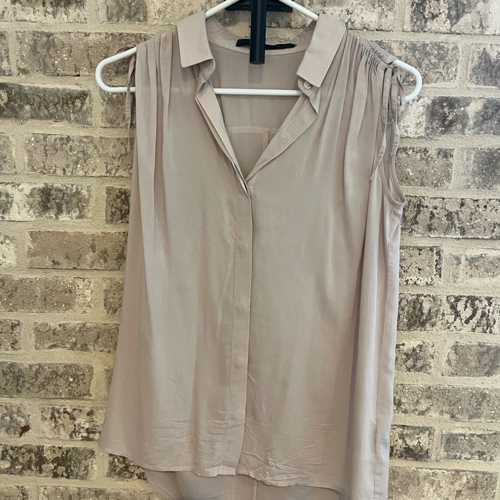 All Saints Beige/light pink Sleeveless Blouse